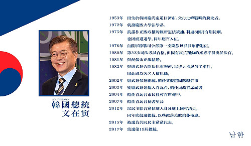 韓國總統文在寅　一張圖看懂