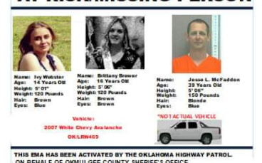 美國離奇兇殺案! 奧克拉荷馬州2少女失蹤 警方搜尋民宅驚見7遺體  