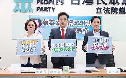 蔡英文就職7週年 民眾黨團轟政見多跳票、籲停止擺爛 