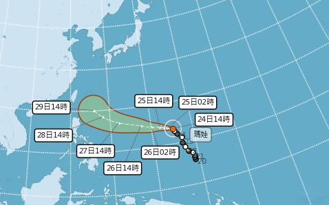 何時北轉？中颱「瑪娃」6小時內將重返強颱  氣象局曝最新路徑