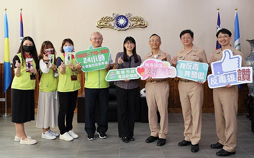 海軍年度軍風紀專案巡迴宣教 攜手高市毒防局設「毒品防制宣導」專區