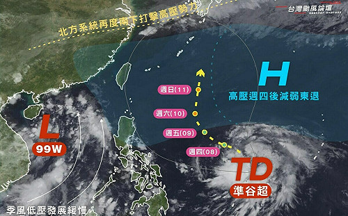 「準谷超」未靠近就北轉！預估路經出爐 網嘆：颱風都喜歡練甩尾