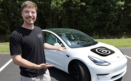 跟上Threads註冊熱潮！人氣網紅MrBeast送追蹤粉絲特斯拉 