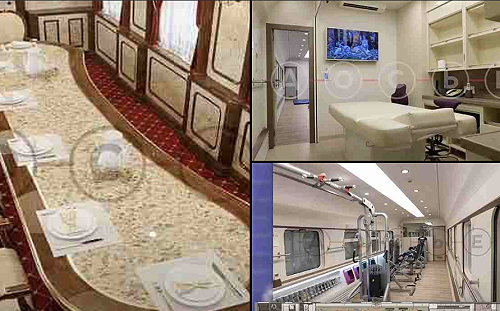 健身房、SPA、土耳其浴還有美容中心! 普丁豪華私人專列增加隱密性 內部曝光