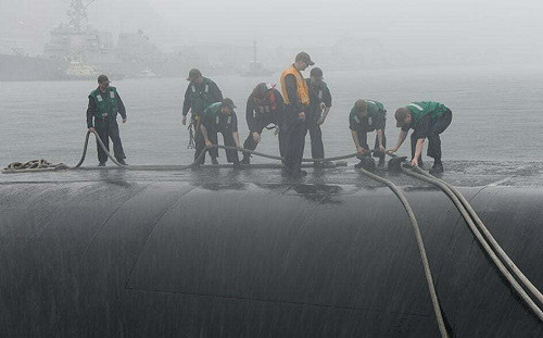 美戰略司令部證實SSBN-737入南韓釜山 北韓射2枚550公里SRBM反威懾