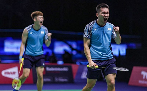 麟洋配逆轉大馬組合　闖進男雙8強