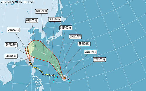 卡努颱風成形！金澎刮14級強風 花東高屏暴雨