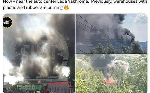 (影) 意外? 烏軍攻擊? 俄羅斯天然氣電廠發生爆炸 濃煙直竄天際