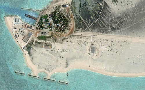 中國疑在中建島建機場跑道 外交部：南海諸島屬中華民國領土   