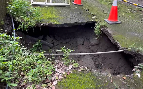 台中山區暴雨 東勢道路崩、新社巨石落
