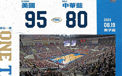 瓊斯盃台灣藍輸美國大學隊  20日與韓國爭亞軍