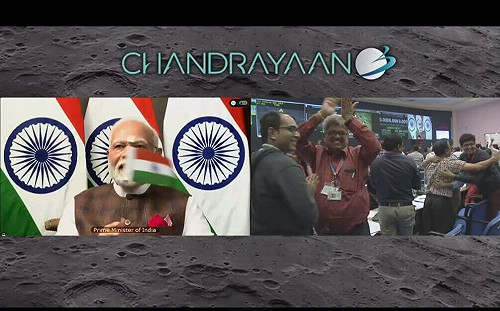 (影)世界第一！印度月船3號成功登陸月球南極 莫迪：成功屬於全人類