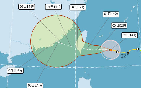 海葵將挑戰中央山脈！終結4年無颱風紀錄 全台風雨時程一圖看