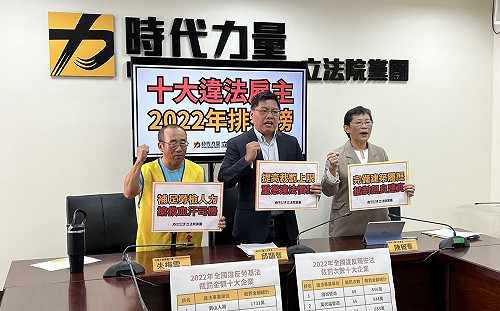 時力黨團：「揭露十大違法雇主排行榜」  要求提高裁罰上限 