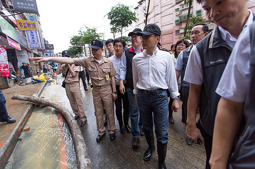 基隆勘災  災民罵林全做秀擾民