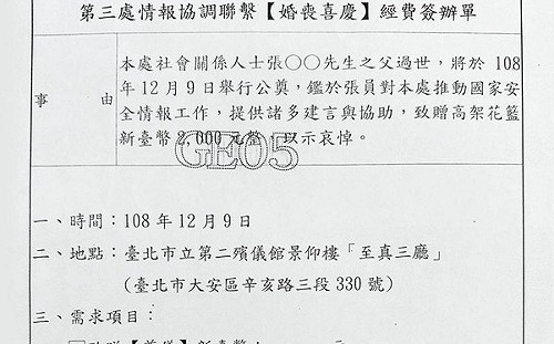 媒體報導2高官爽揩公家油 國安局：非屬實 廉政署已結案