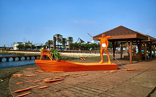 邀您體驗「旅途之海」   日本藝術家阿部乳坊特展 彌陀漁港登場