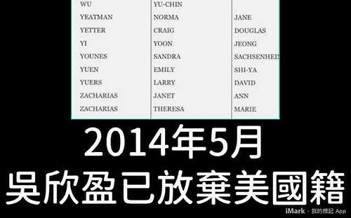 楊文嘉曝吳欣盈2014棄美籍證明 競辦：網站可找到 不需多加揣測 