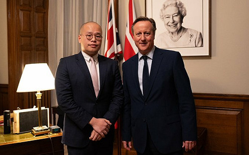 黎崇恩會見英外交大臣卡麥隆，希望提升國際社會對黎智英案的關注