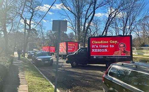 哈佛校方與捐款者劇烈衝突!  校長深陷「反猶風波」 金主用車廂廣告籲她下台