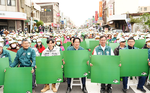 拋科技、醫療升級5願景！賴清德環島抵苗栗 力推觀光翻轉客家山城