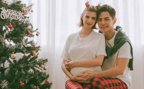 即將臨盆！佳娜平安夜甜曬「孕婦寫真」：聖誕禮物就在肚子裡