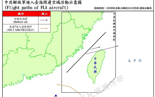 選前不斷擾台!國防部偵獲13共機5共艦 2空飄氣球越北台灣上空