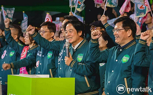 選前綠營台中最大場 賴清德嗆馬英九：台灣不走回頭路