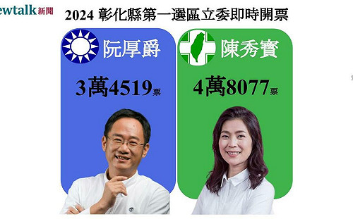 彰化一選區立委  民進黨陳秀寶自行宣布當選