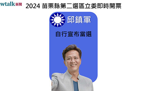 不斷更新》苗栗縣第二選區 邱鎮軍自行宣布當選