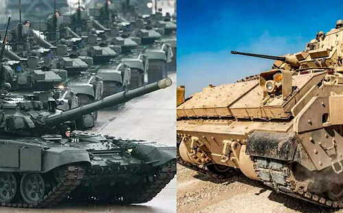 「兩狗鬥一狼」! 俄T-90M坦克大戰M2A2步戰車 最後「狼」GG了