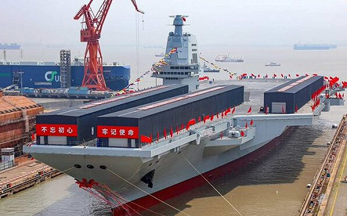 解放軍第3艘航母跟前2艘有大不同 英媒呼籲及早針對福建號