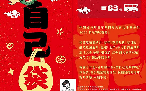 「2024春節採購  龍自己袋」  媽盟鼓勵自備環保袋採購年貨　