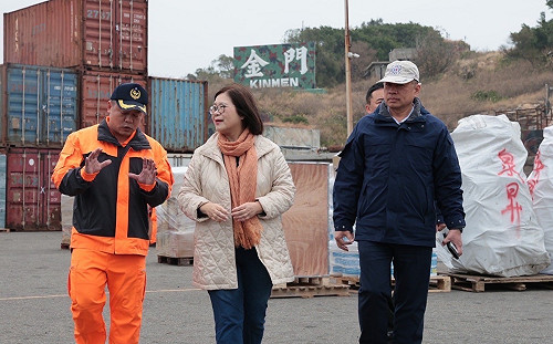 視察金門小三通 管碧玲：春節期間全力防堵非洲豬瘟