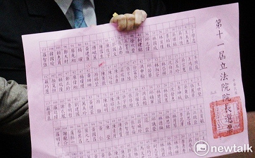 快訊》立法院長選舉爆爭議 黃珊珊僅拿7票、1張「無效票」 