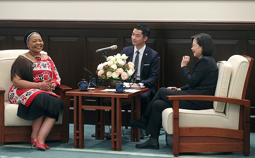 史瓦帝尼外長會見蔡英文 大讚領導力及遠見將持續激勵下一代