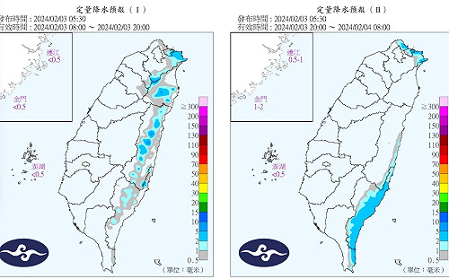 今北東偶雨 北台灣偏涼 其他地區高溫30度
