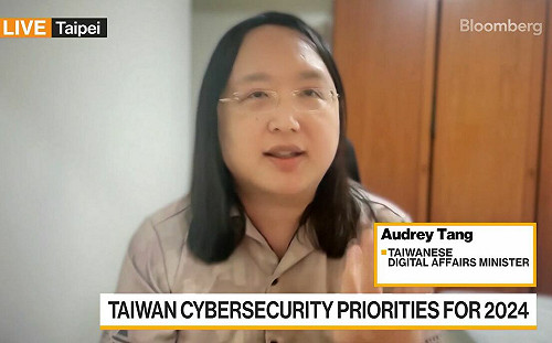 彭博電視台專訪 唐鳳：期待與民主夥伴聯防因應AI風險