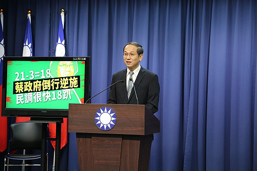 年改前瞻民怨起  國民黨：蔡英文將成18%總統