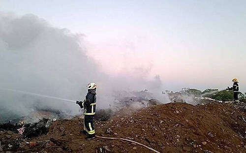 嘉義環保用地起火！環保局：回收物夾雜鋰電池將加強控管