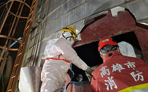 高雄前鎮工安意外漏夜搶救 受困工人不幸罹難 