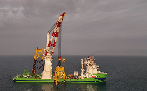 完成中能風場水下基礎安裝    台船環海離岸風電技術漸臻成熟   