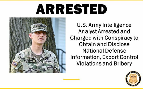 出售協防台灣等機密情資 美國陸軍情報士官被捕