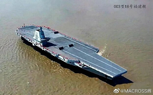 (影) 毫無前兆！ 福建艦突然海試? 上海海事局宣告交通管制 原來是為這...... 