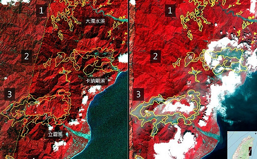 花蓮大地震讓「福衛五號」緊急出任務 災前災後衛星對比照曝光