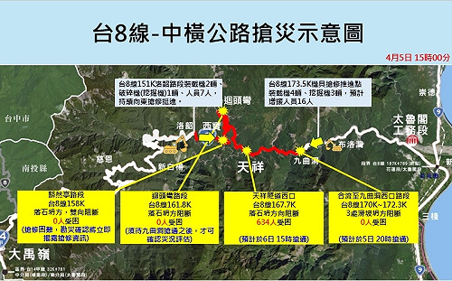 不畏餘震、落石！公路局5小時搶修「台8」11公里 趕在明日下午通車