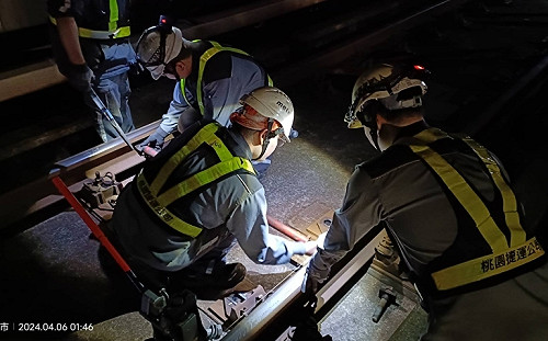 403強震導致軌道偏移！桃捷：已檢修完畢安全無虞 