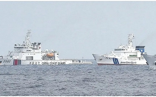 疑裝機關砲闖釣魚台 中艦待了整整2小時!  日派巡邏船驅離