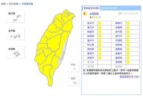 快訊》午後雷陣雨將至 大雨特報全台警戒