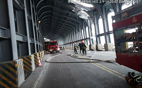 大清水明隧道施工起火！公路局：和仁—崇德段延後放行